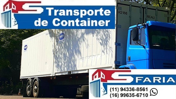 Transporte de containers em Cubatão SP